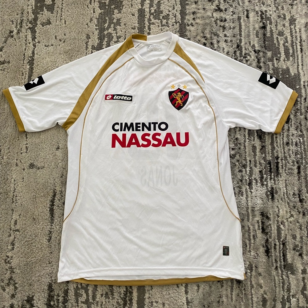 Lotto Sport Club Recife Brazil Football Soccer Jersey Sz XL  Match worn Jonas 15